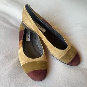 y2k Multicolor Suede Flats